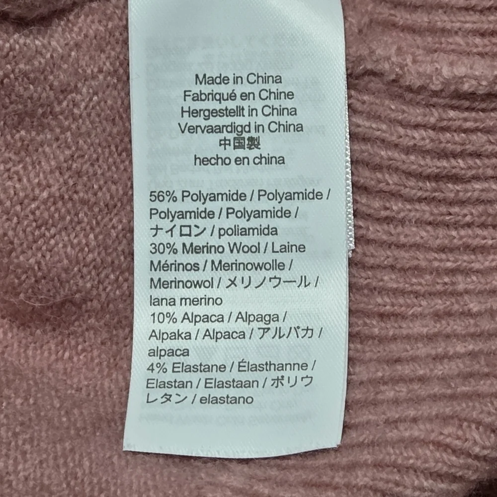 J Crew Rollneck Sweater Supersoft  Merino Wool Alpaca Top Peony Pink Xlarge NWT